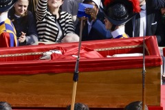 Pope Francis' body is carried in a coffin into Saint Peter's Basilica