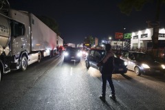 Truck Drivers Block A1 Motorway Over Rising Fuel Prices