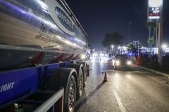 Truck Drivers Block A1 Motorway Over Rising Fuel Prices