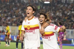 Serie a football match Lecce vs AS Roma