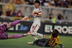 Serie a football match Lecce vs AS Roma