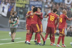 Serie a football match AS Roma vs Inter
