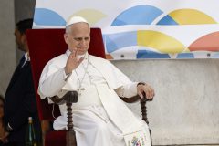 Pastoral visit by His Holiness Pope Leo XIV to Naples: he meets the public in Piazza del Plebiscito, Naples, 8 May 2026.