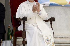 Pastoral visit by His Holiness Pope Leo XIV to Naples: he meets the public in Piazza del Plebiscito, Naples, 8 May 2026.