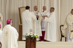 Pastoral visit by His Holiness Pope Leo XIV to Pompeii; he celebrates Holy Mass and offers a prayer to the Virgin Mary before the Shrine of the Blessed Virgin Mary of the Holy Rosary in Pompeii, Pompeii, 8 May 2026.