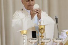Pastoral visit by His Holiness Pope Leo XIV to Pompeii; he celebrates Holy Mass and offers a prayer to the Virgin Mary before the Shrine of the Blessed Virgin Mary of the Holy Rosary in Pompeii, Pompeii, 8 May 2026.