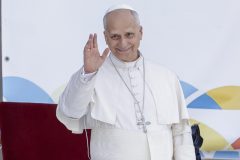 Pastoral visit by His Holiness Pope Leo XIV to Naples: he meets the public in Piazza del Plebiscito, Naples, 8 May 2026.